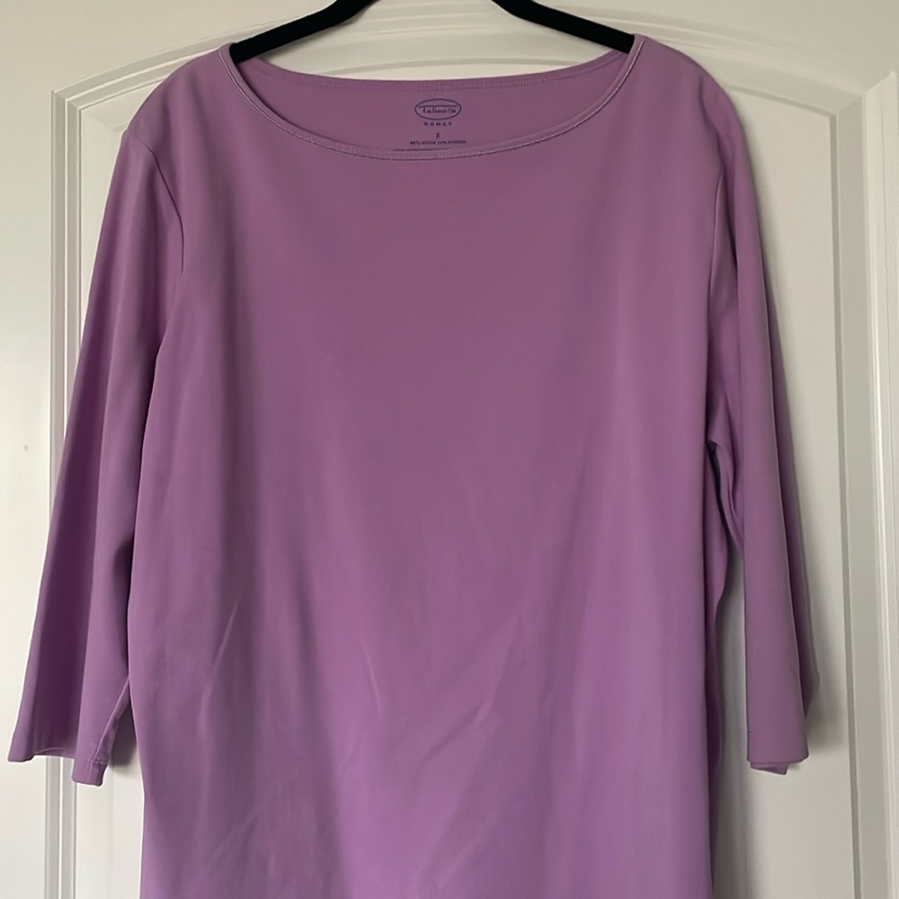 Talbots Lavender Cotton Blend Tee